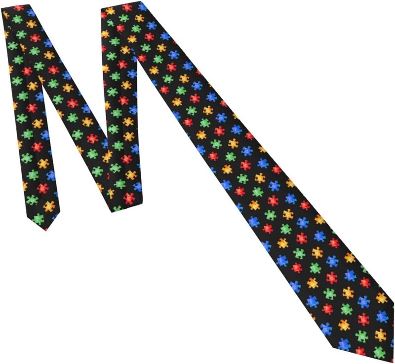 Yilad Tie for Men and Boy Novelty Fun Full Print Men's Necktie Skinny Fashion Narrow Wide - Image 3